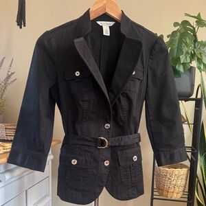 White House Black Market Black Belted Blazer